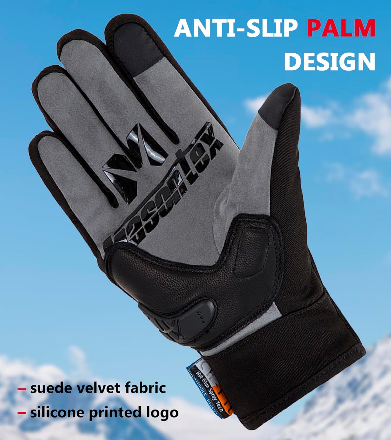 Ultimate Winter Motorcycle Gloves - Waterproof Riding Gear with Touchscreen Capability for Men and Women - Perfect for Cold Weather ATV, UTV, and Snowmobile Adventures