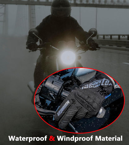 Ultimate Winter Motorcycle Gloves - Waterproof Riding Gear with Touchscreen Capability for Men and Women - Perfect for Cold Weather ATV, UTV, and Snowmobile Adventures