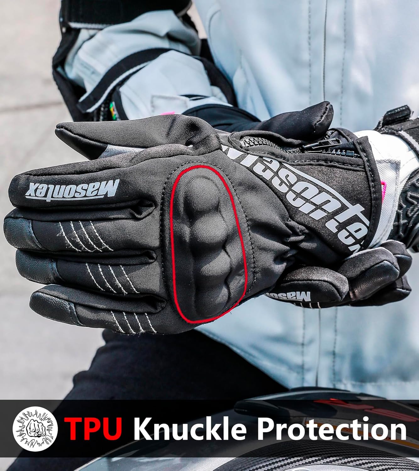 Ultimate Winter Motorcycle Gloves - Waterproof Riding Gear with Touchscreen Capability for Men and Women - Perfect for Cold Weather ATV, UTV, and Snowmobile Adventures