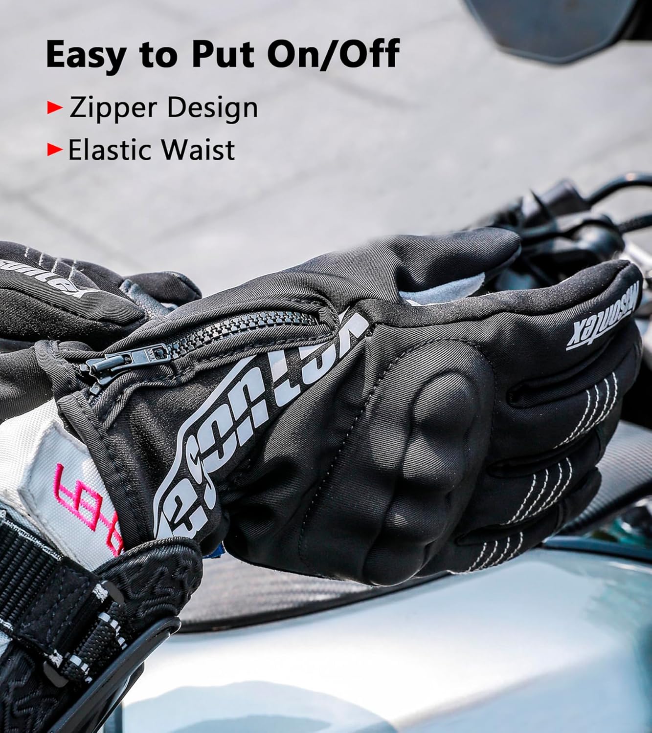 Ultimate Winter Motorcycle Gloves - Waterproof Riding Gear with Touchscreen Capability for Men and Women - Perfect for Cold Weather ATV, UTV, and Snowmobile Adventures